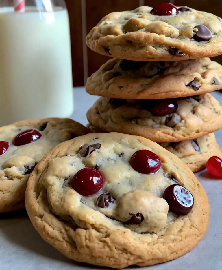 Galletas de Chispas de Chocolate y Cerezas al Marrasquino